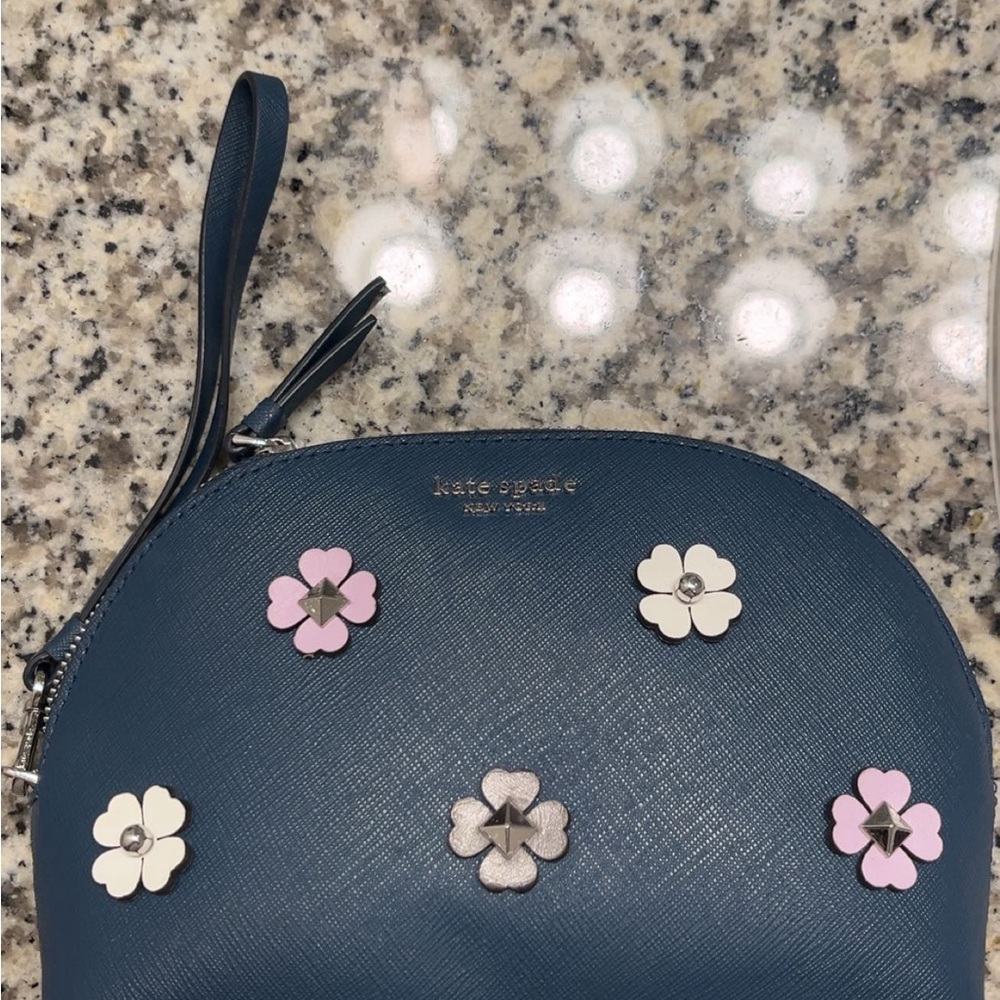 Kate Spade Blue Floral Wristlet